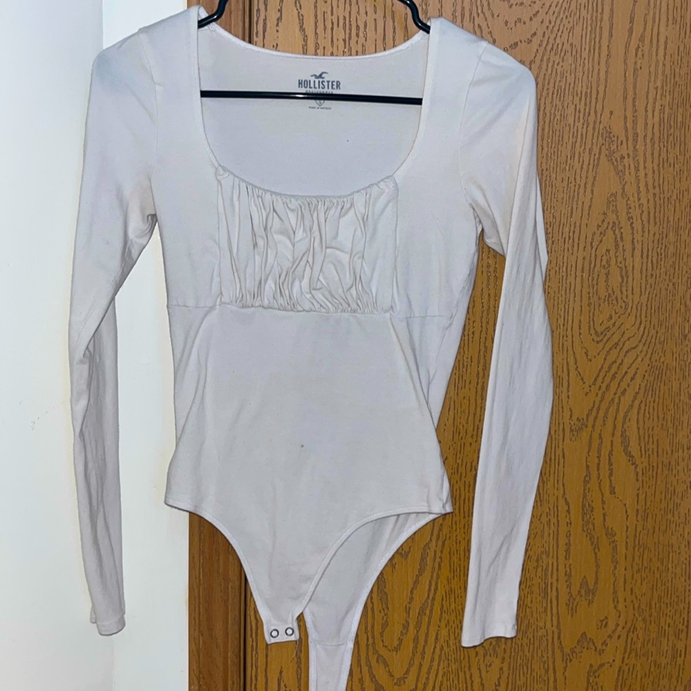 White Long Sleeved Bodysuit